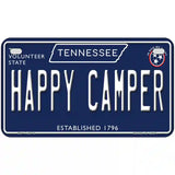 Happy Camper Tennessee Blue Novelty Metal License Plate Tag 7" x 4" (MP)