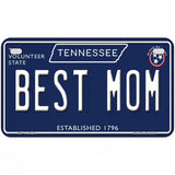 Best Mom Tennessee Blue Novelty Metal License Plate Tag 7" x 4" (MP)