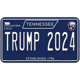 Trump 2024 Tennessee Blue Novelty Metal License Plate Tag 7" x 4" (MP)