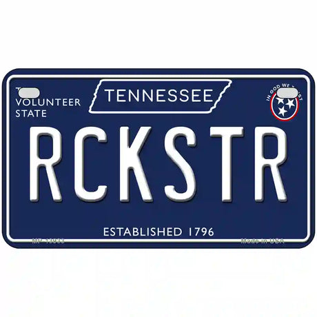 Rckstr Tennessee Blue Novelty Metal License Plate Tag 7" x 4" (MP)