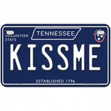 Kiss Me Tennessee Blue Novelty Metal License Plate Tag 7" x 4" (MP)