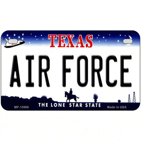 Texas Air Force Novelty Metal License Plate Tag 7" x 4" (MP)