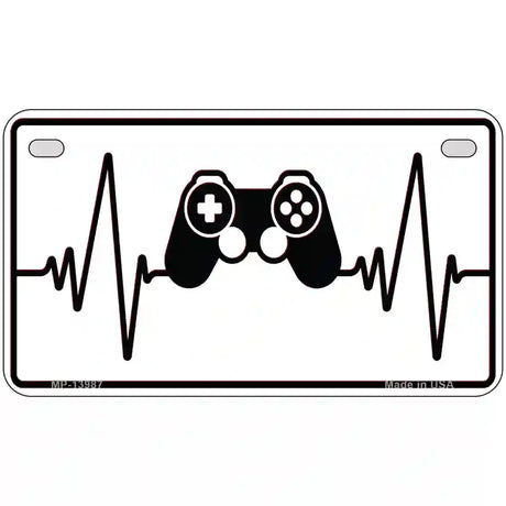 Video Games Heart Beat Novelty Metal License Plate Tag 7" x 4" (MP)