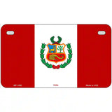 Peru Flag Metal Novelty License Plate 7" x 4" (MP)