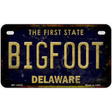 Bigfoot Delaware Novelty Metal License Plate Tag 7" x 4" (MP)