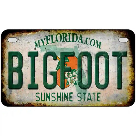 Bigfoot Florida Novelty Metal License Plate Tag 7" x 4" (MP)