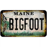 Bigfoot Maine Novelty Metal License Plate Tag 7" x 4" (MP)