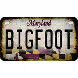 Bigfoot Maryland Novelty Metal License Plate Tag 7" x 4" (MP)