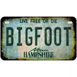 Bigfoot New Hampshire Novelty Metal License Plate Tag 7" x 4" (MP)