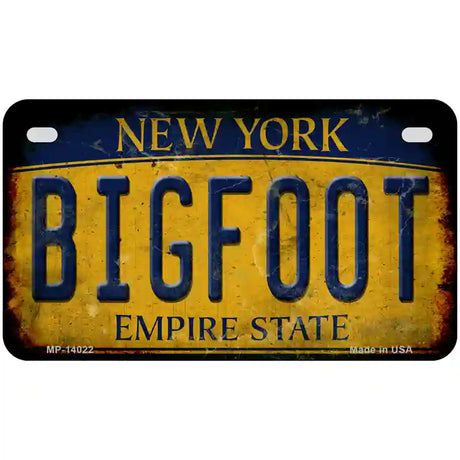 Bigfoot New York Novelty Metal License Plate Tag 7" x 4" (MP)