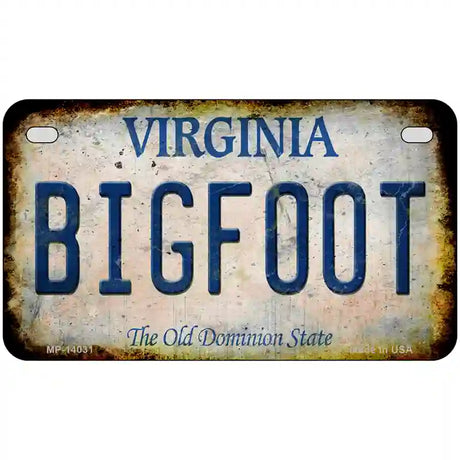 Bigfoot Virginia Novelty Metal License Plate Tag 7" x 4" (MP)