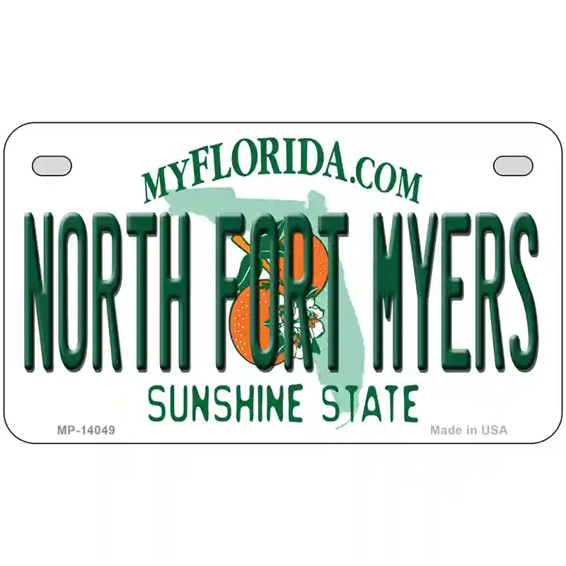 North Fort Myers Florida Novelty Metal License Plate 7" x 4" (MP)