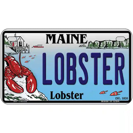 Lobster Maine Lobster Novelty Metal License Plate 7" x 4" (MP)