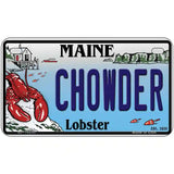 Chowder Maine Lobster Novelty Metal License Plate 7" x 4" (MP)