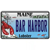 Bar Harbor Maine Lobster Novelty Metal License Plate 7" x 4" (MP)