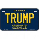 Trump Michigan Blue Novelty License Plate 7" x 4" (MP)