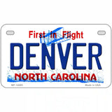 Denver North Carolina Novelty Metal License Plate 7" x 4" (MP)