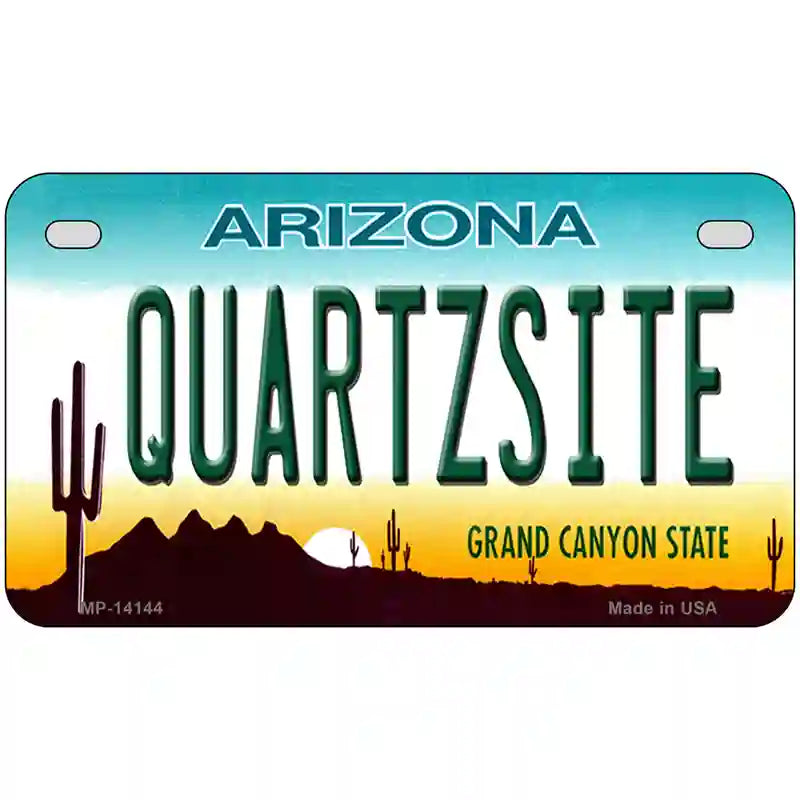 Quartzsite Arizona State Background Novelty Metal License Plate 7" x 4" (MP)