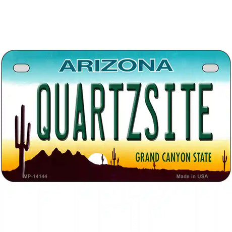 Quartzsite Arizona State Background Novelty Metal License Plate 7" x 4" (MP)