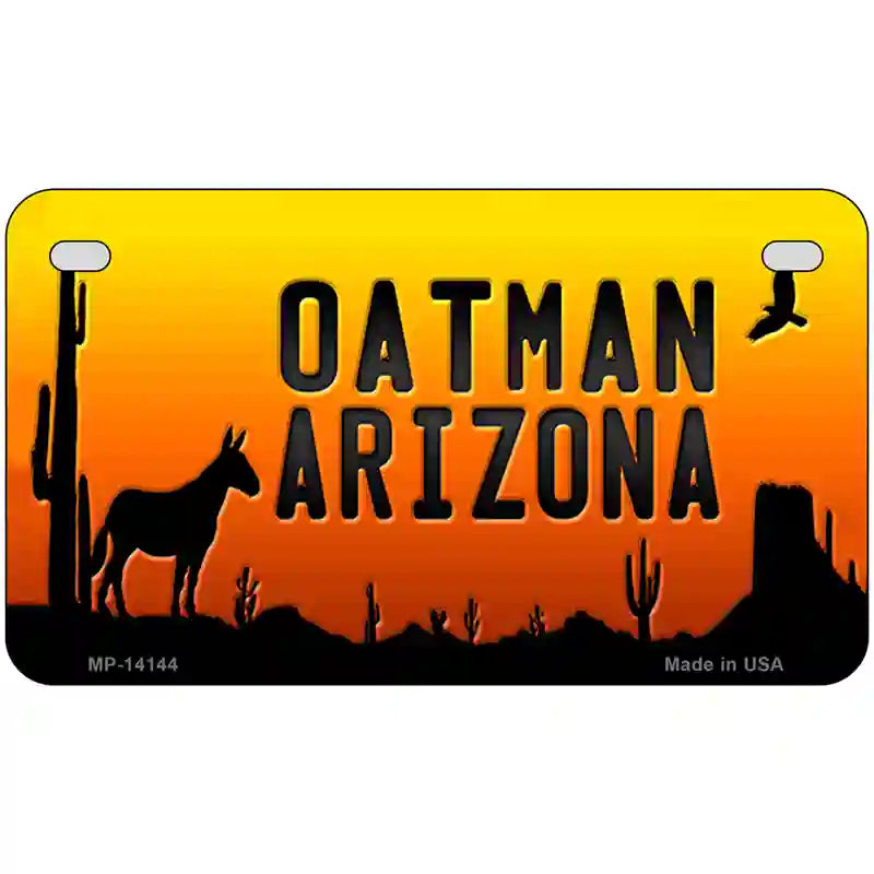 Oatman Arizona Scenic Background Novelty Metal License Plate 7" x 4" (MP)