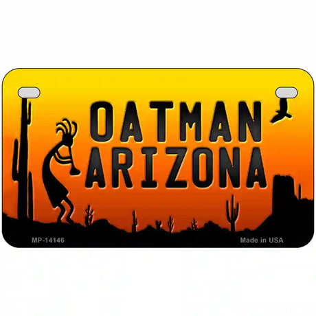 Oatman Kokopelli Arizona Scenic Background Novelty Metal License Plate 7" x 4" (MP)