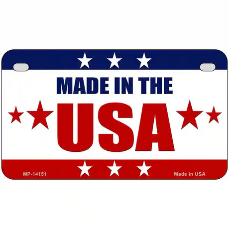 Made in the USA Novelty Metal License Plate 7" x 4" (MP)