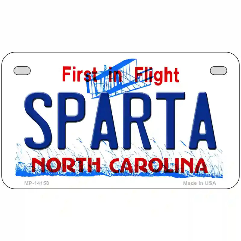 Sparta North Carolina Novelty Metal License Plate 7" x 4" (MP)