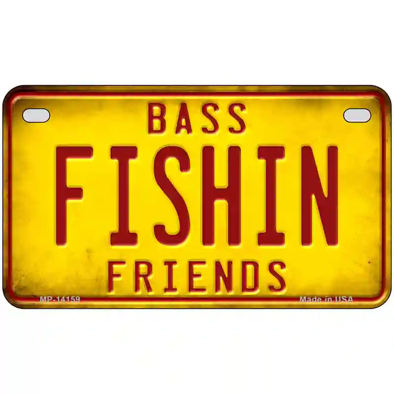 Fishin Friends Novelty Metal License Plate 7" x 4" (MP)