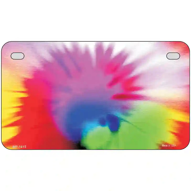 Pink Tie-Dye Metal Novelty License Plate 7" x 4" (MP)