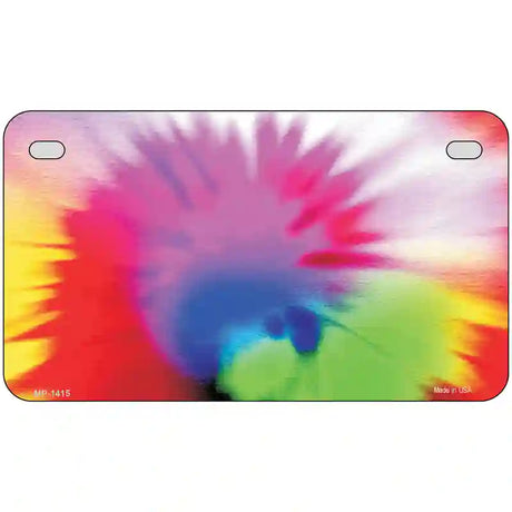 Pink Tie-Dye Metal Novelty License Plate 7" x 4" (MP)