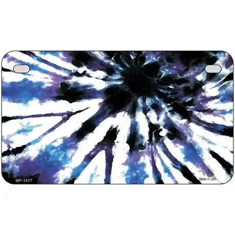 Purple Blue Tie-Dye Metal Novelty License Plate 7" x 4" (MP)