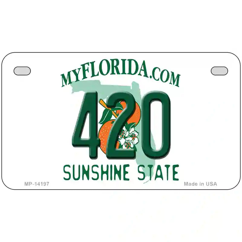 420 Florida Novelty Metal License Plate 7" x 4" (MP)