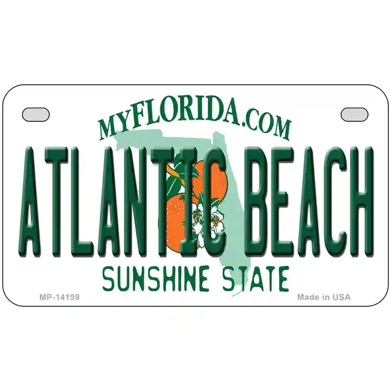 Atlantic Beach Florida Novelty Metal License Plate 7" x 4" (MP)