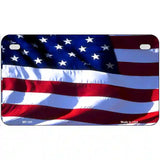 American Flag Metal Novelty License Plate 7" x 4" (MP)