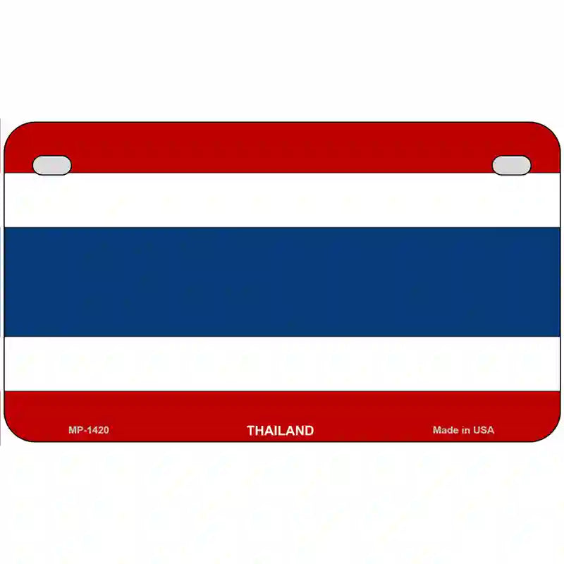 Thailand Flag Metal Novelty License Plate 7" x 4" (MP)