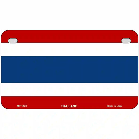 Thailand Flag Metal Novelty License Plate 7" x 4" (MP)