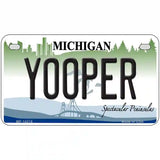 Yooper Michigan Novelty Metal License Plate 7" x 4" (MP)