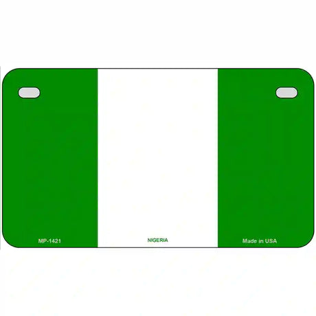 Nigeria Flag Metal Novelty License Plate 7" x 4" (MP)