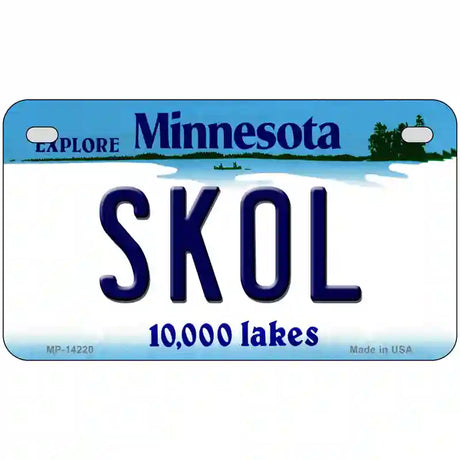 Skol Minnesota Novelty Metal License Plate 7" x 4" (MP)