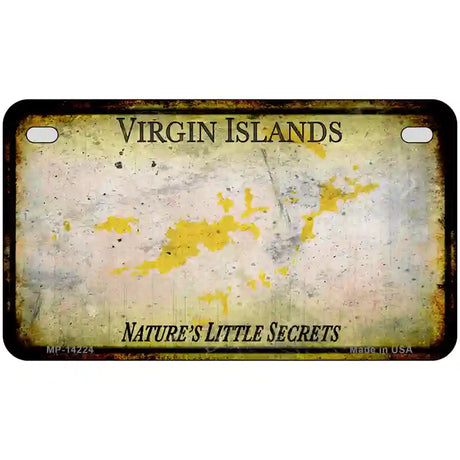 Virgin Islands Rusty Blank Novelty Metal License Plate 7" x 4" (MP) / Yes