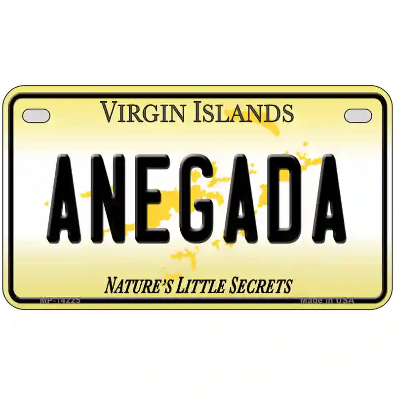 Virgin Islands Anegada Novelty Metal License Plate 7" x 4" (MP)