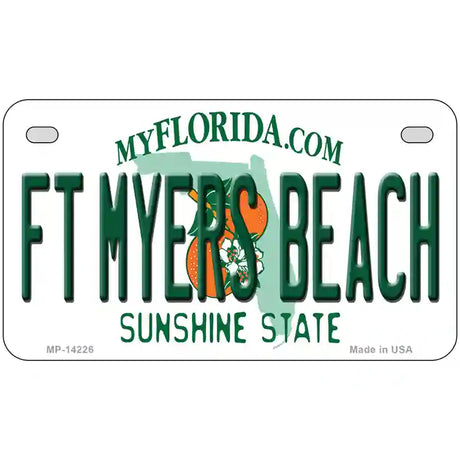 Florida FT Myers Beach Novelty Metal License Plate 7" x 4" (MP)