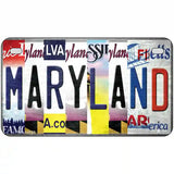 Maryland Strip Art Novelty Metal License Plate 7" x 4" (MP)