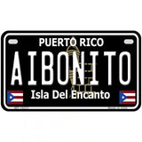 Aibonito Puerto Rico Black Novelty Metal License Plate 7" x 4" (MP)