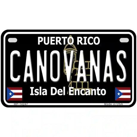 Canovanas Puerto Rico Black Novelty Metal License Plate 7" x 4" (MP)