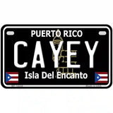 Cayey Puerto Rico Black Novelty Metal License Plate 7" x 4" (MP)