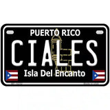 Ciales Puerto Rico Black Novelty Metal License Plate 7" x 4" (MP)