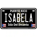 Isabela Puerto Rico Black Novelty Metal License Plate 7" x 4" (MP)