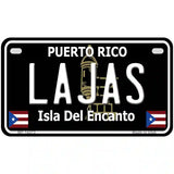 Lajas Puerto Rico Black Novelty Metal License Plate 7" x 4" (MP)