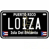 Loiza Puerto Rico Black Novelty Metal License Plate 7" x 4" (MP)